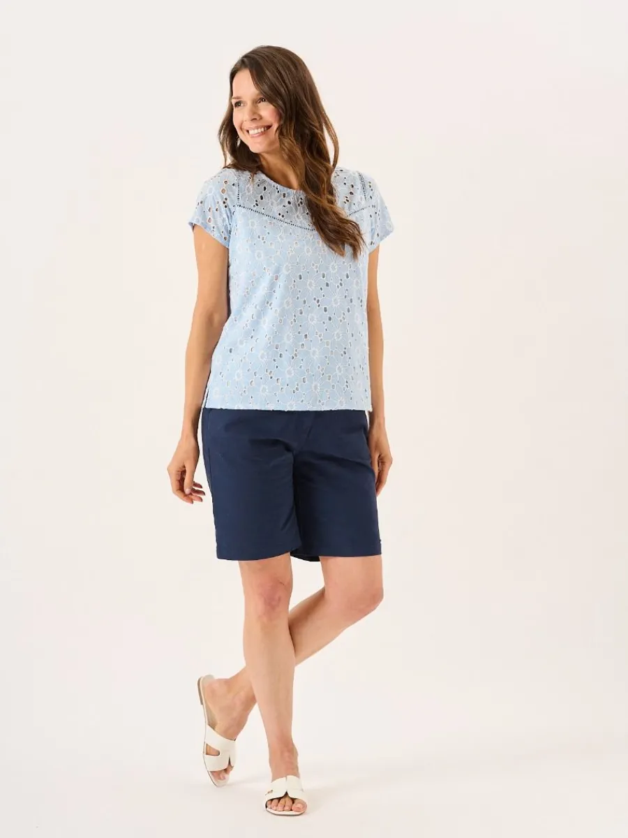 white_and_blue_broderie_a_6.webp Quba & Co White And Blue Broderie Anglaise Short Sleeve Top - Bethenny Outlet