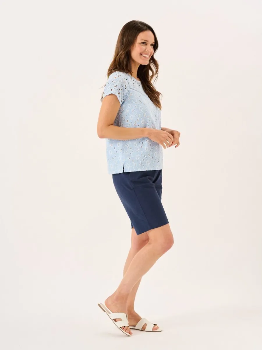 white_and_blue_broderie_a_7.webp Quba & Co White And Blue Broderie Anglaise Short Sleeve Top - Bethenny Outlet