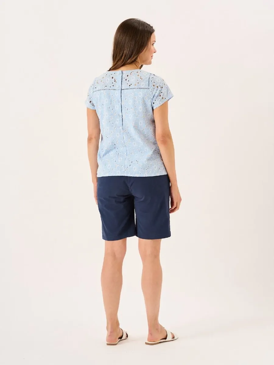 white_and_blue_broderie_a_8.webp Quba & Co White And Blue Broderie Anglaise Short Sleeve Top - Bethenny Outlet