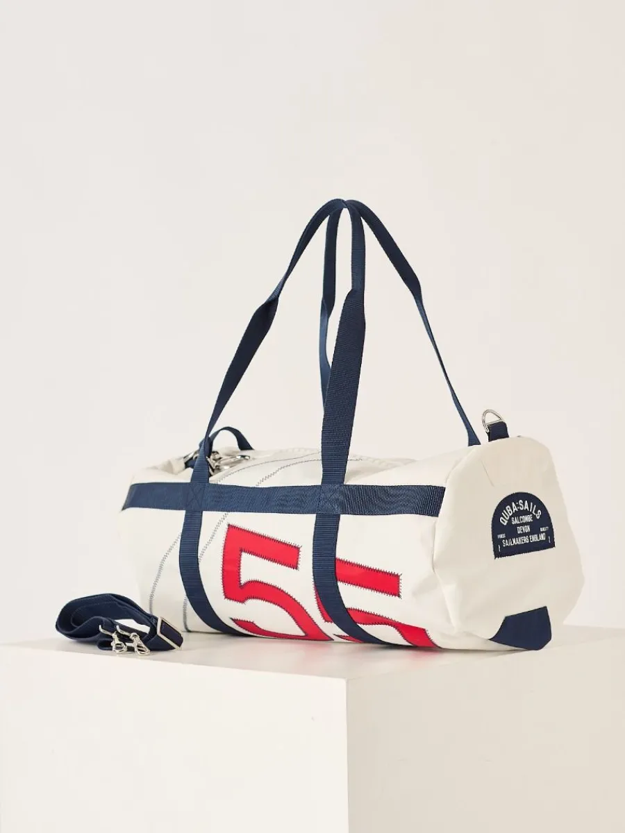 white_and_red_small_barre_3.webp Quba & Co White And Red Small Barrel Bag - Reef Clearance
