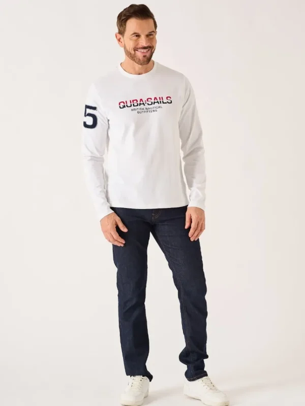 Quba & Co White Long Sleeve X-Series T-Shirt - Louiston Sale