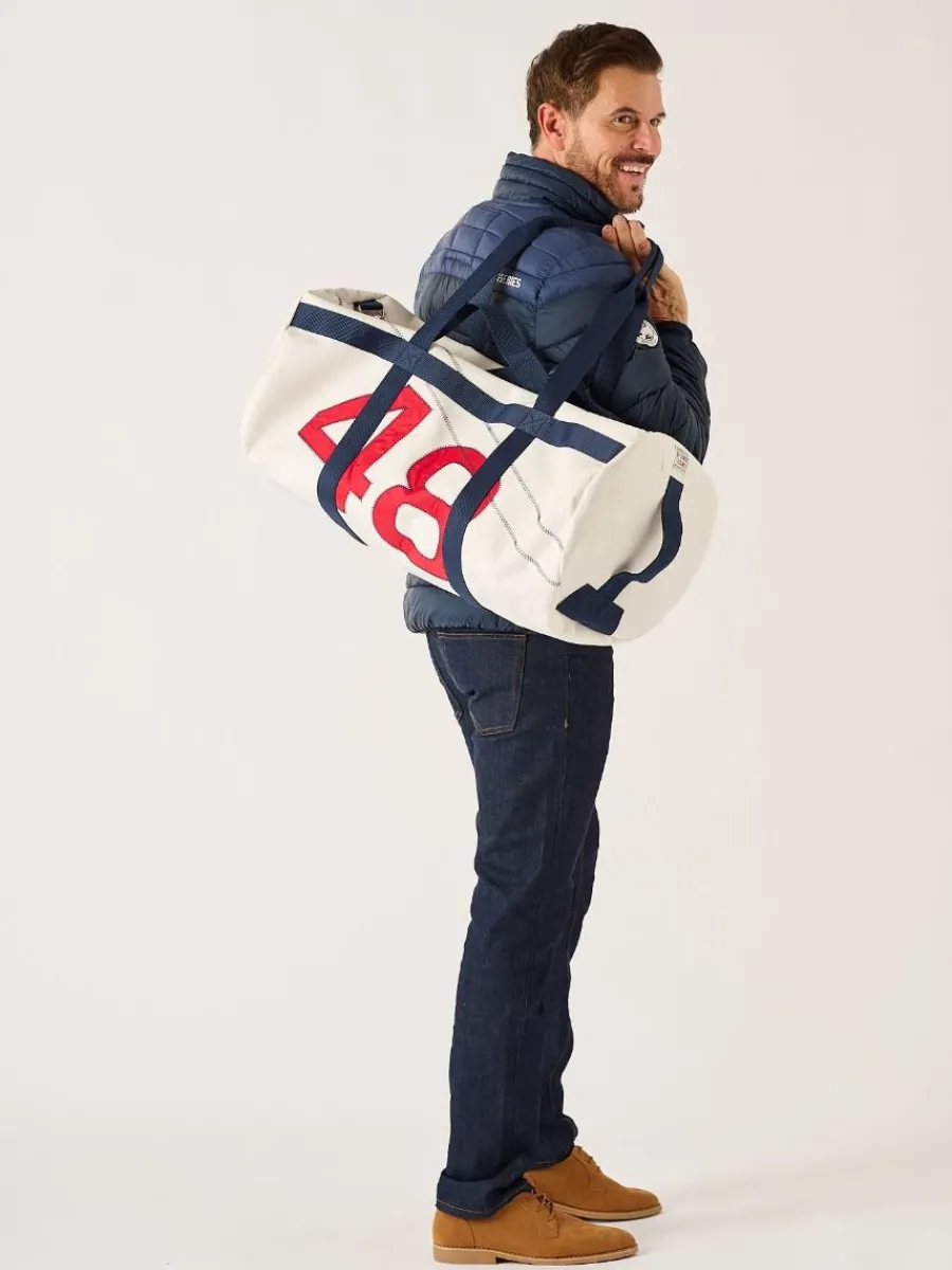 white_medium_barrel_bag___7.webp Quba & Co White Medium Barrel Bag - Shale Fashion