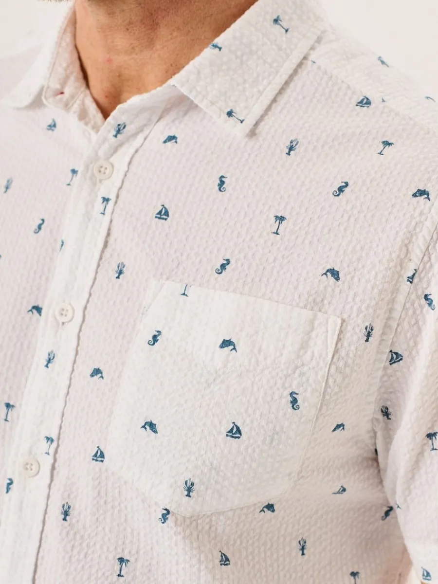 white_nautical_print_seer_0.webp Quba & Co White Nautical Print Seersucker Short Sleeve Shirt - Ashton Outlet