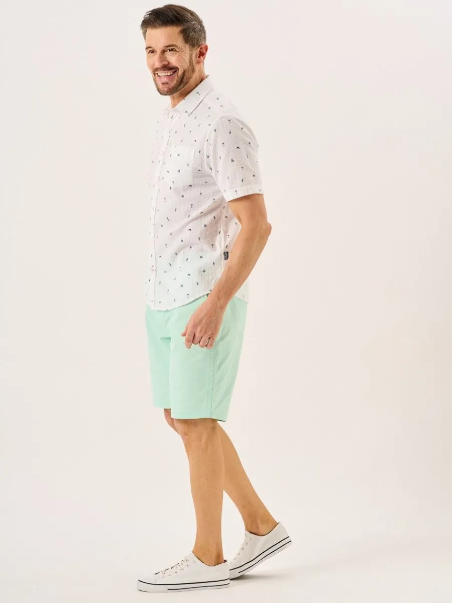 white_nautical_print_seer_6.webp Quba & Co White Nautical Print Seersucker Short Sleeve Shirt - Ashton Outlet