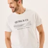 Quba & Co White Quba And Co Wave Form Logo Lifestyle Graphic T-Shirt - Eden Best