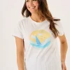 Quba & Co White Quba Boat Print Short Sleeve T-Shirt - Melora Best