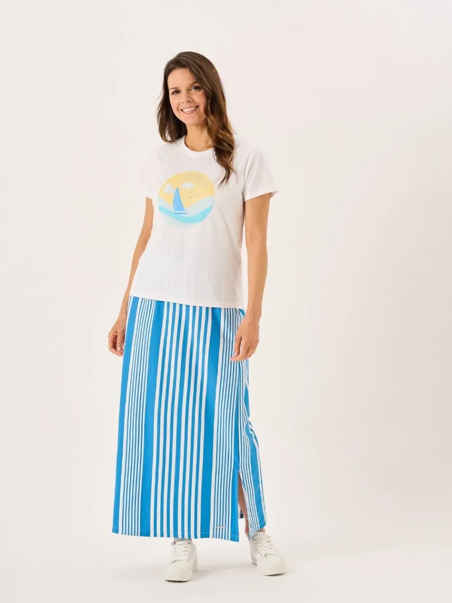 white_quba_boat_print_sho_4.webp Quba & Co White Quba Boat Print Short Sleeve T-Shirt - Melora Best