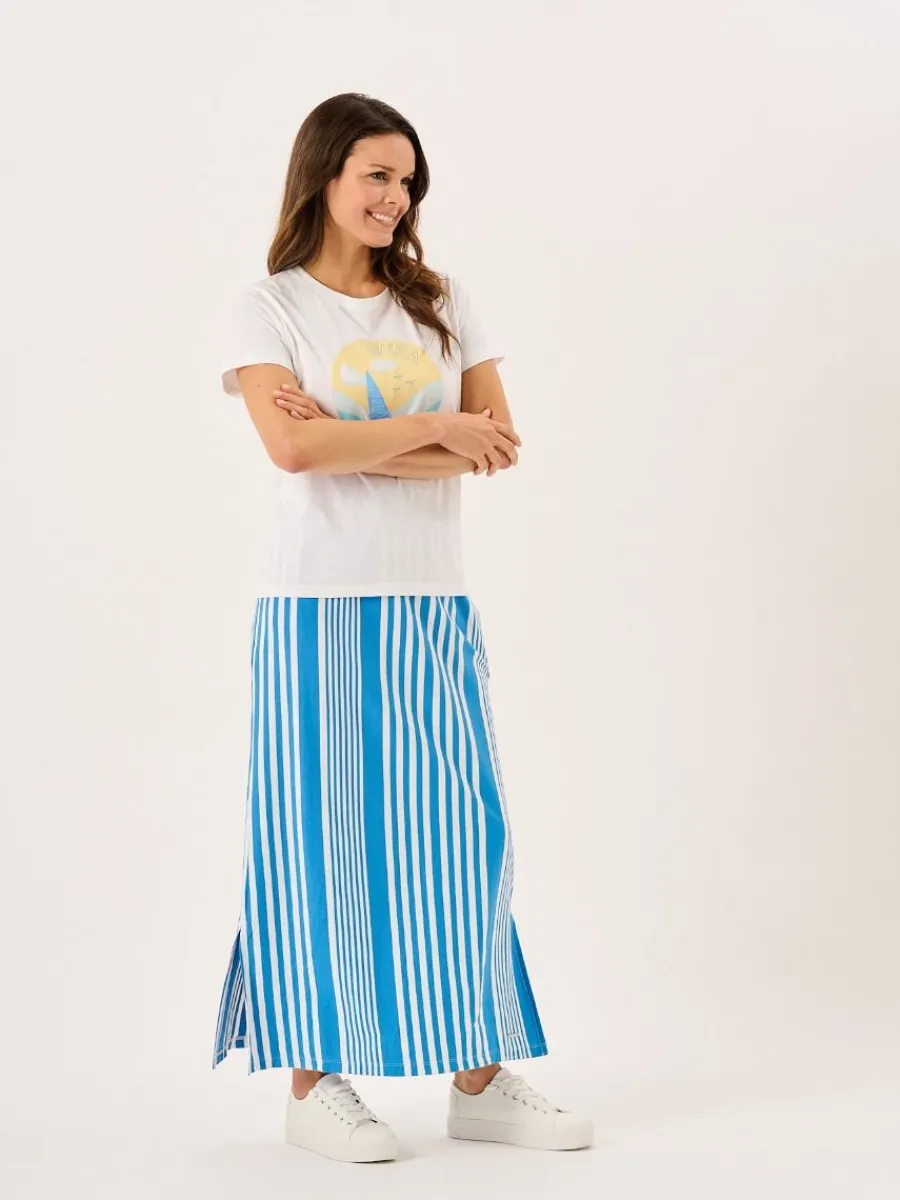 white_quba_boat_print_sho_7.webp Quba & Co White Quba Boat Print Short Sleeve T-Shirt - Melora Best