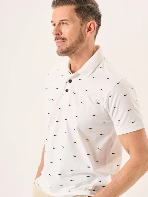 Quba & Co White Shark Polo Shirt - Sean Best