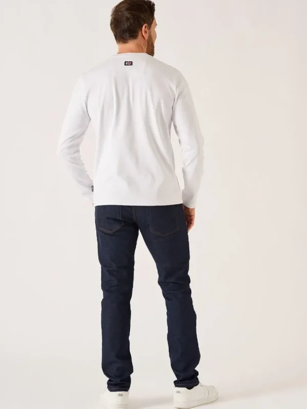 Quba & Co White X-Series Long Sleeved T-Shirt - Niall Fashion