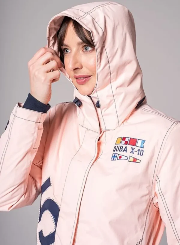 Quba & Co X10 Heritage Women Technical Sailing Jacket in Pink Fashion