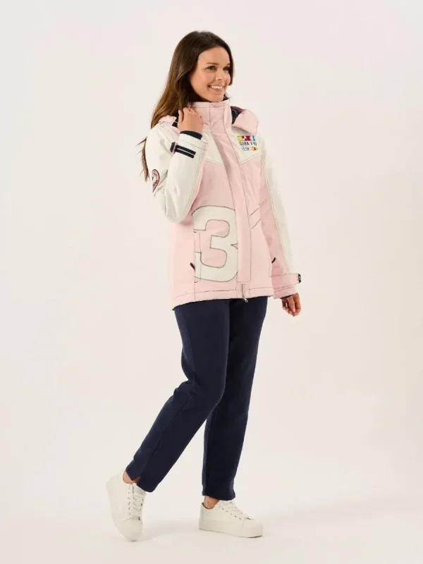 Quba & Co X-10 Ladies Heritage Jacket Pink And White New Edition Hot