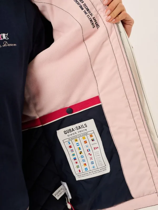 Quba & Co X-10 Ladies Heritage Jacket Pink And White New Edition Hot