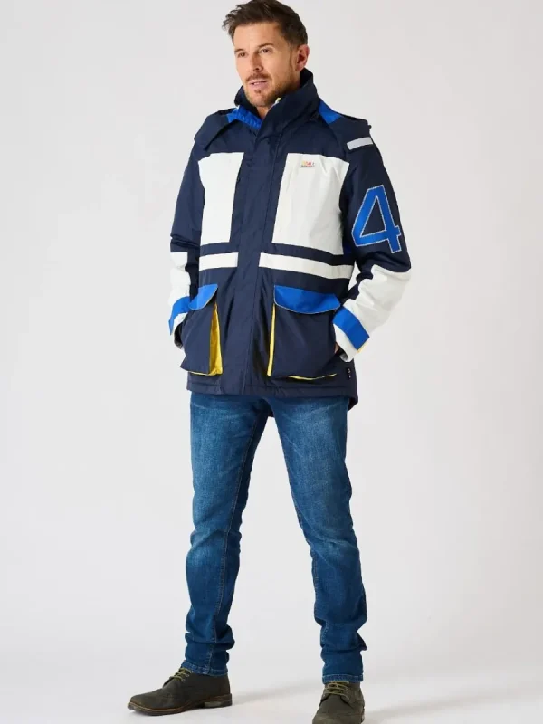 Quba & Co X-Series Navy and White Waterproof Sailing Jacket - Zermatt Hot
