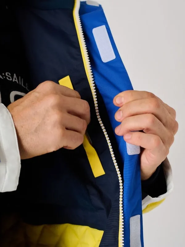 Quba & Co X-Series Navy and White Waterproof Sailing Jacket - Zermatt Hot