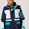 Quba & Co X-Series Navy White and Teal Waterproof Sailing Jacket - Zermatt Online