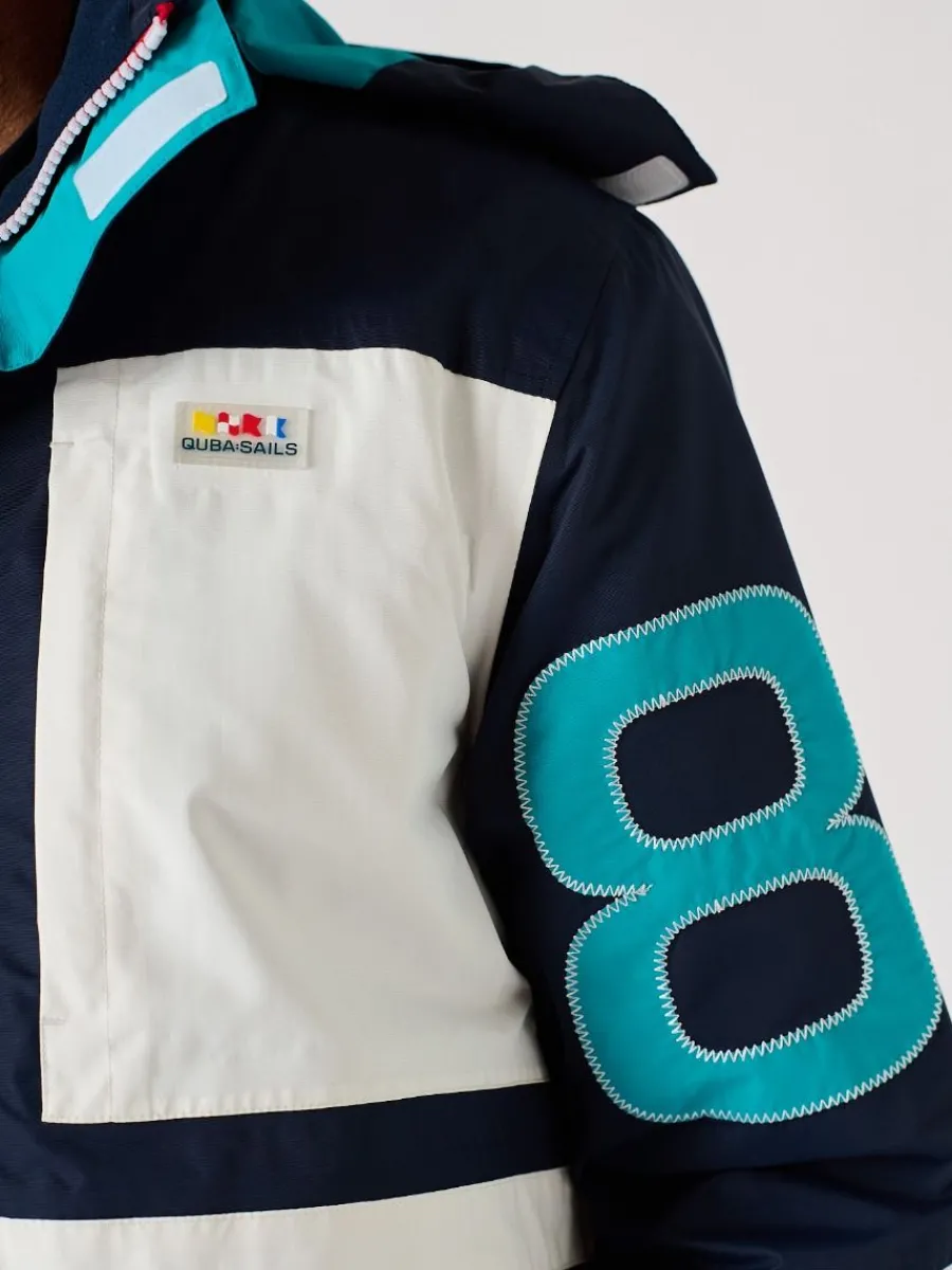 xseries_navy_white_and_te_5.webp Quba & Co X-Series Navy White and Teal Waterproof Sailing Jacket - Zermatt Online